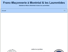 Tablet Screenshot of francmaconneriemontreal.com